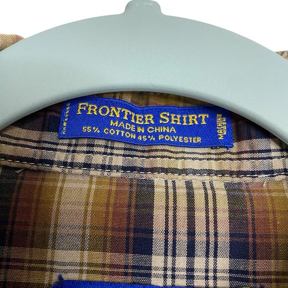 Pendleton Pearl Snap Frontier Shirt Mens S Long Sleeve Plaid Button Up Western - Picture 11 of 13